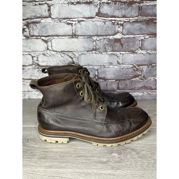 John Varvatos Eric Brown Leather Lace Moc Toe Work Chukka Boots Men 42EU/9M US main image 7